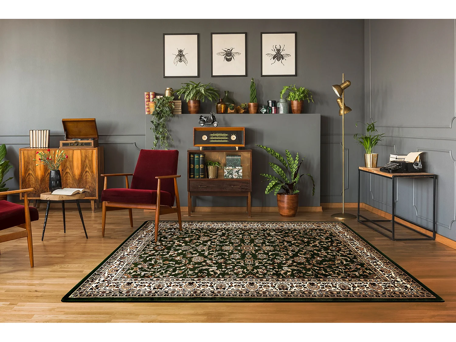 Tapis ROYAL ADR modèle 1745 vert foncé 300x400 cm