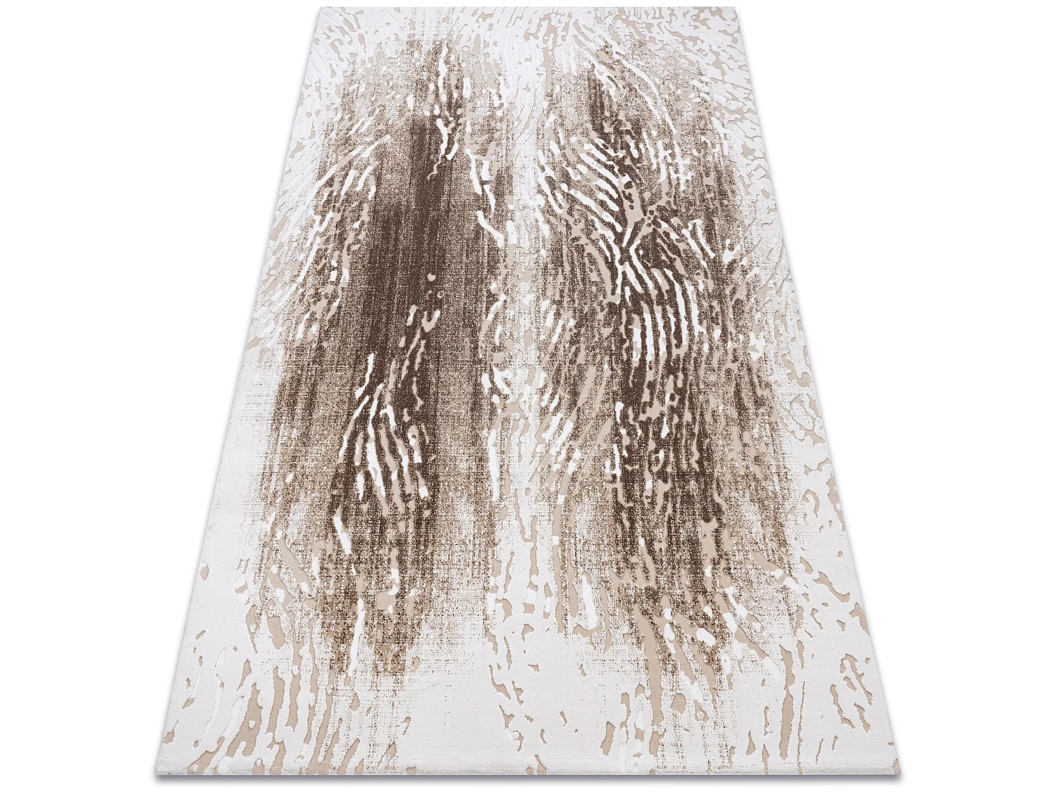 Tapijt ACRYL USKUP Hout 9482 crème / bruin 80x300 cm