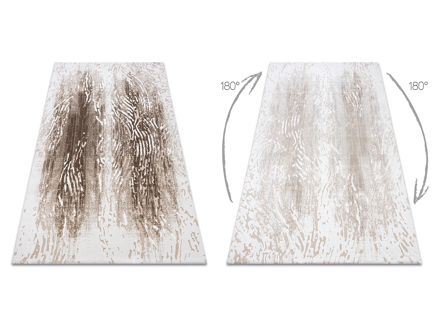 Tapijt ACRYL USKUP Hout 9482 crème / bruin 80x300 cm