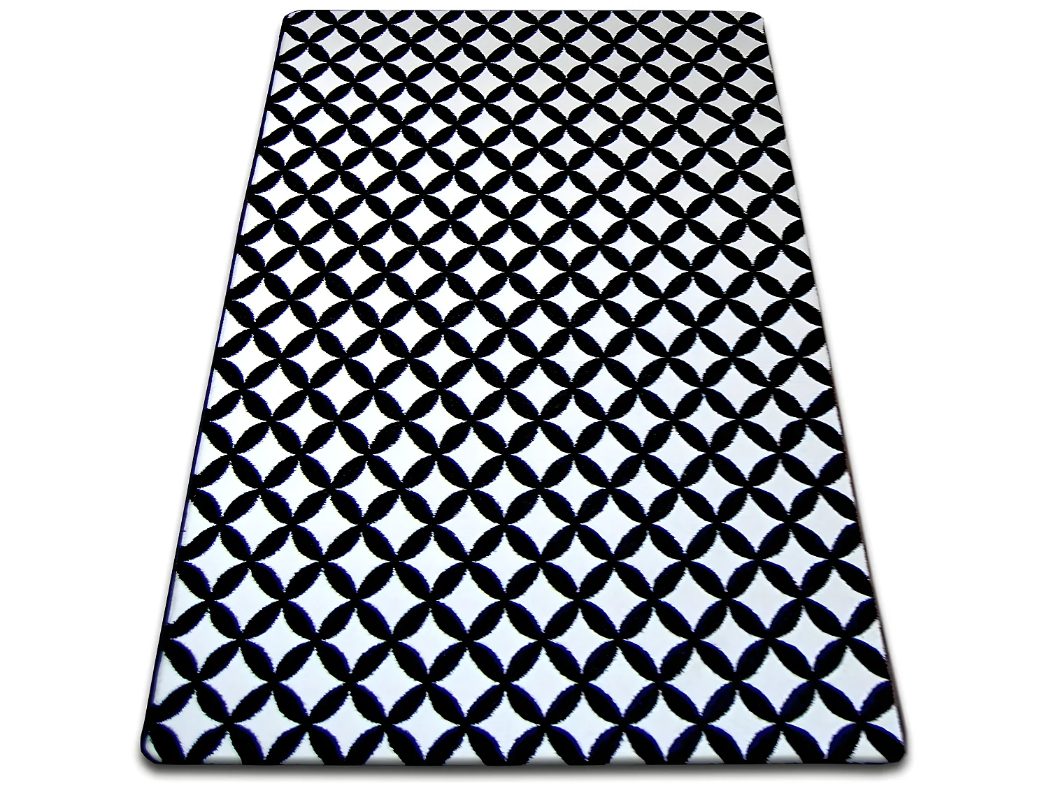 Tapis SKETCH - F757 crème et blanc - Carreau 160x220 cm
