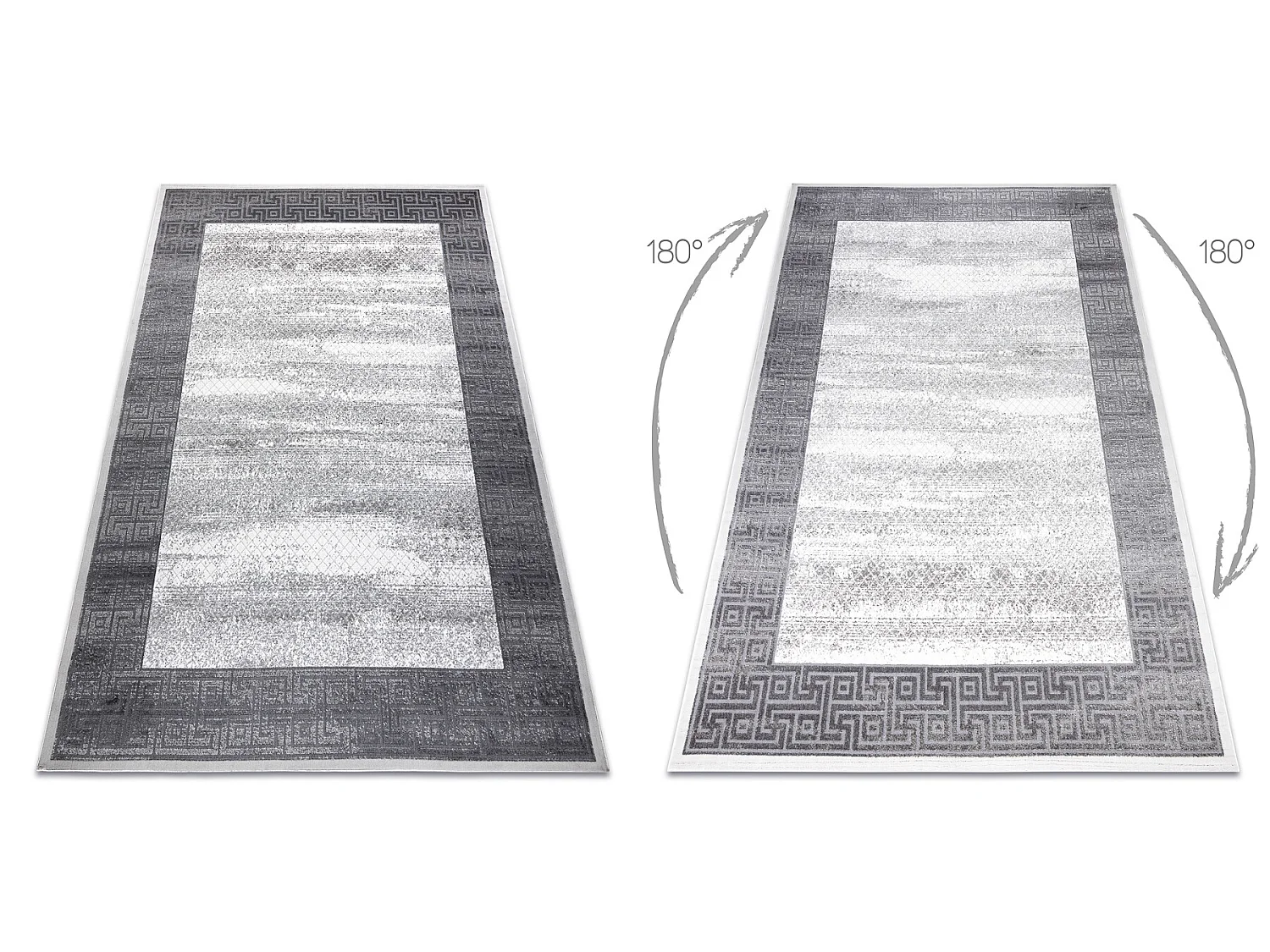 Tapis NOBLE moderne  1512 64 Cadre, grec vintage - Structural deux niv 180x270 cm