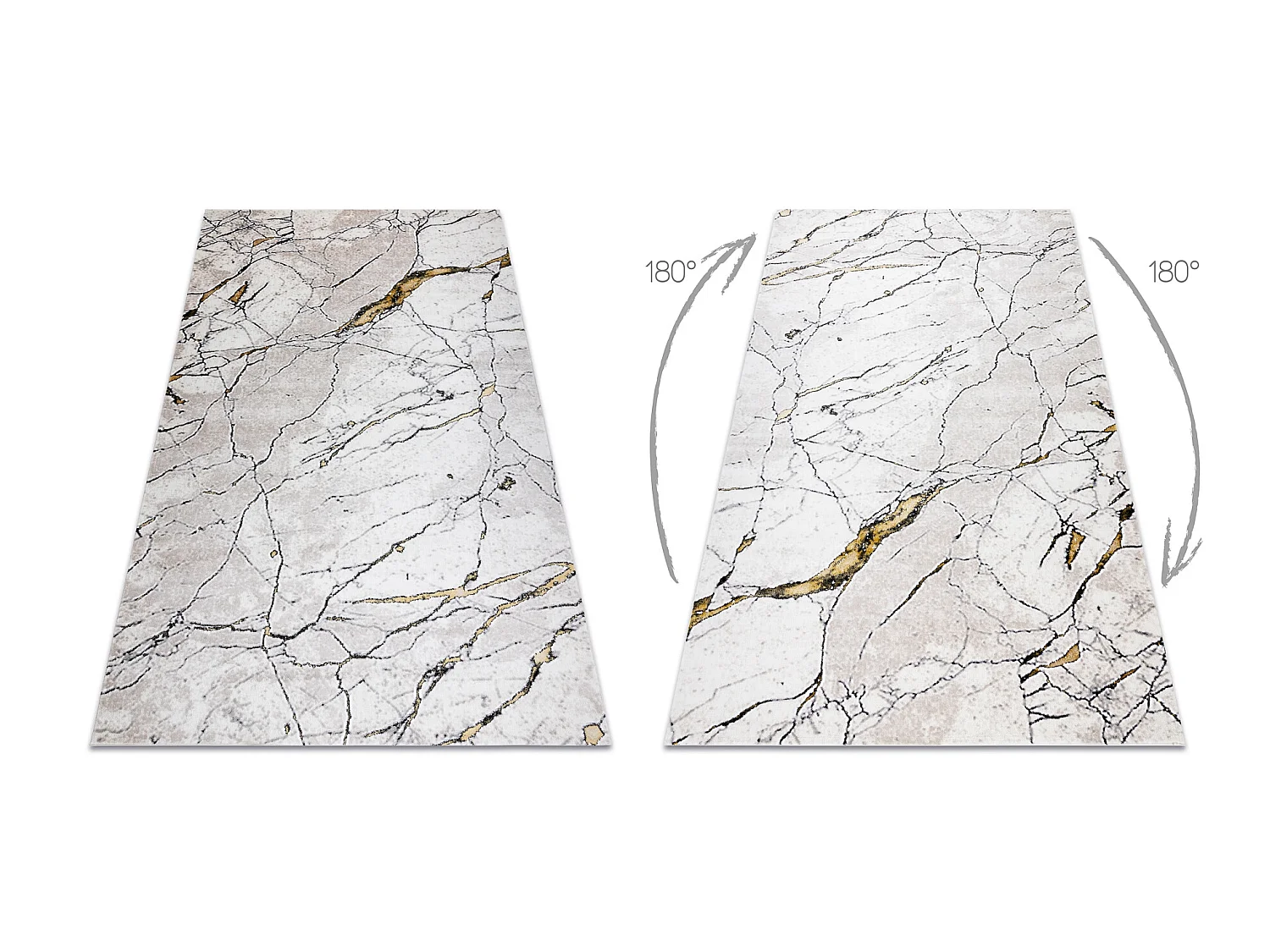 Tapis GLOSS moderne  529A 53 Marbre, calcul, élégant, glamour Ivoire 240x330 cm