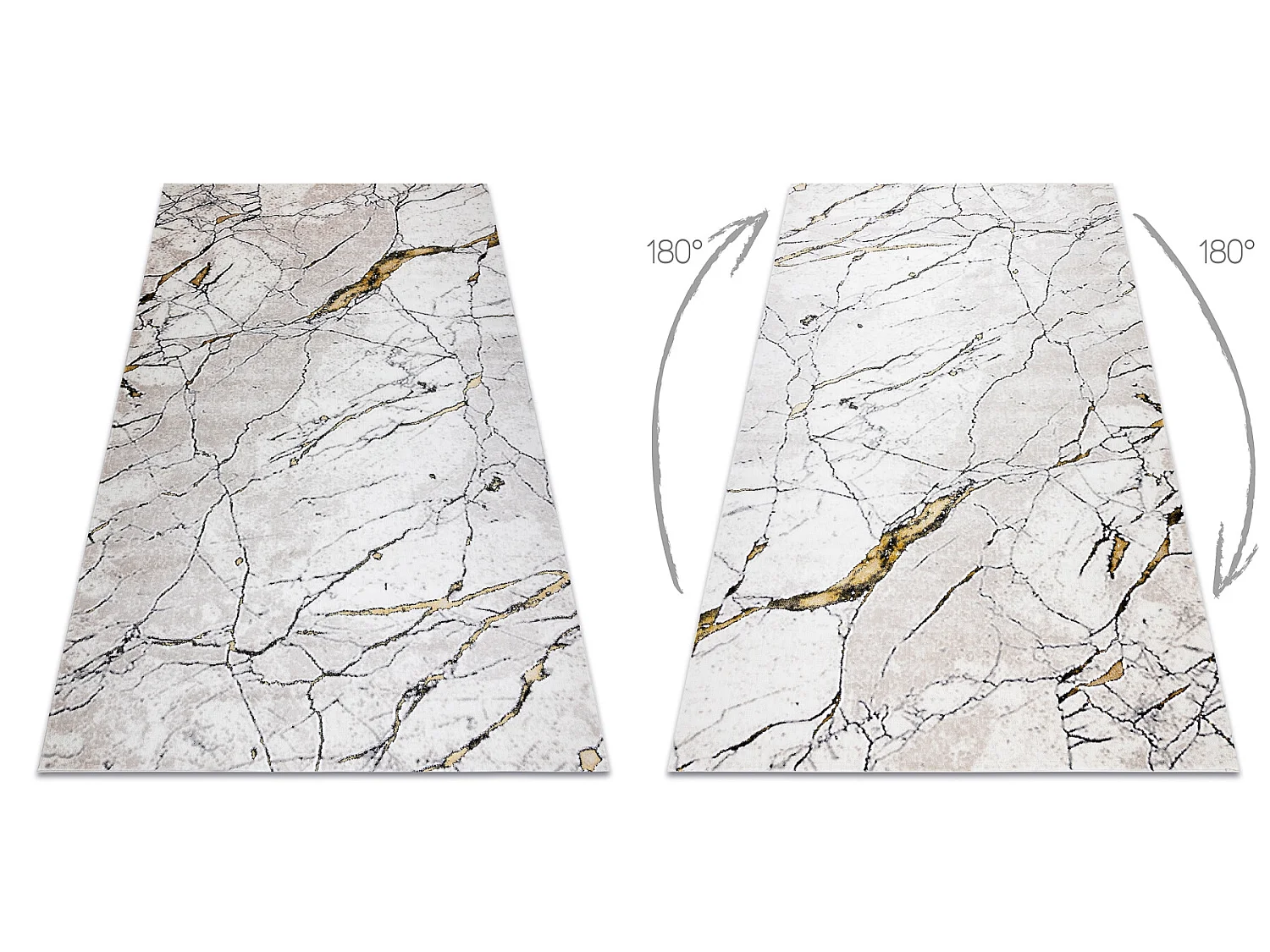 Tapis GLOSS moderne  529A 53 Marbre, calcul, élégant, glamour Ivoire 240x330 cm