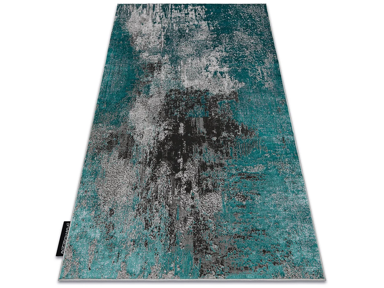 Modern DELUXE tapijt 570 vintage - structuurgroen / antraciet  180x270 cm