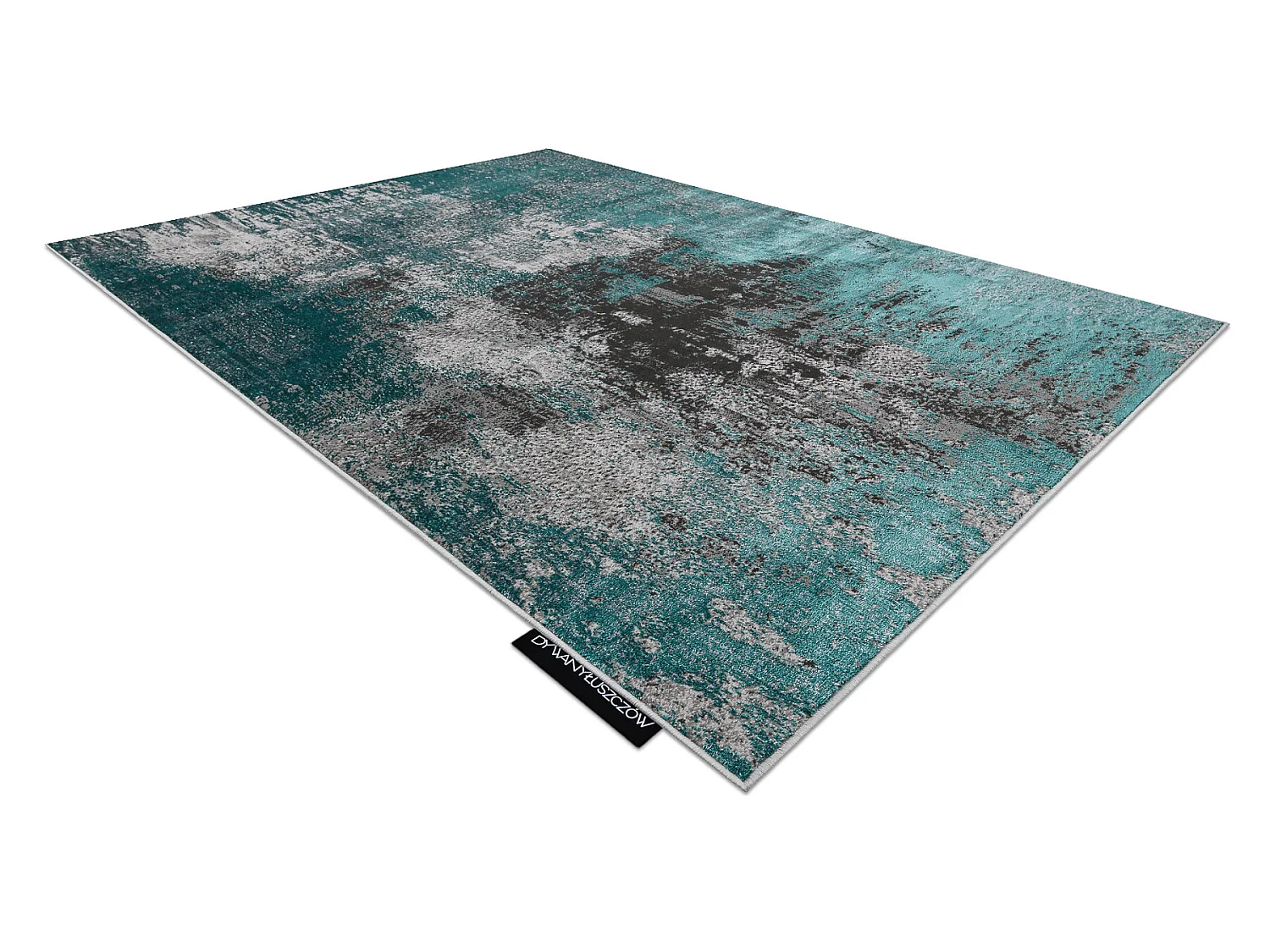 Modern DELUXE tapijt 570 vintage - structuurgroen / antraciet  180x270 cm