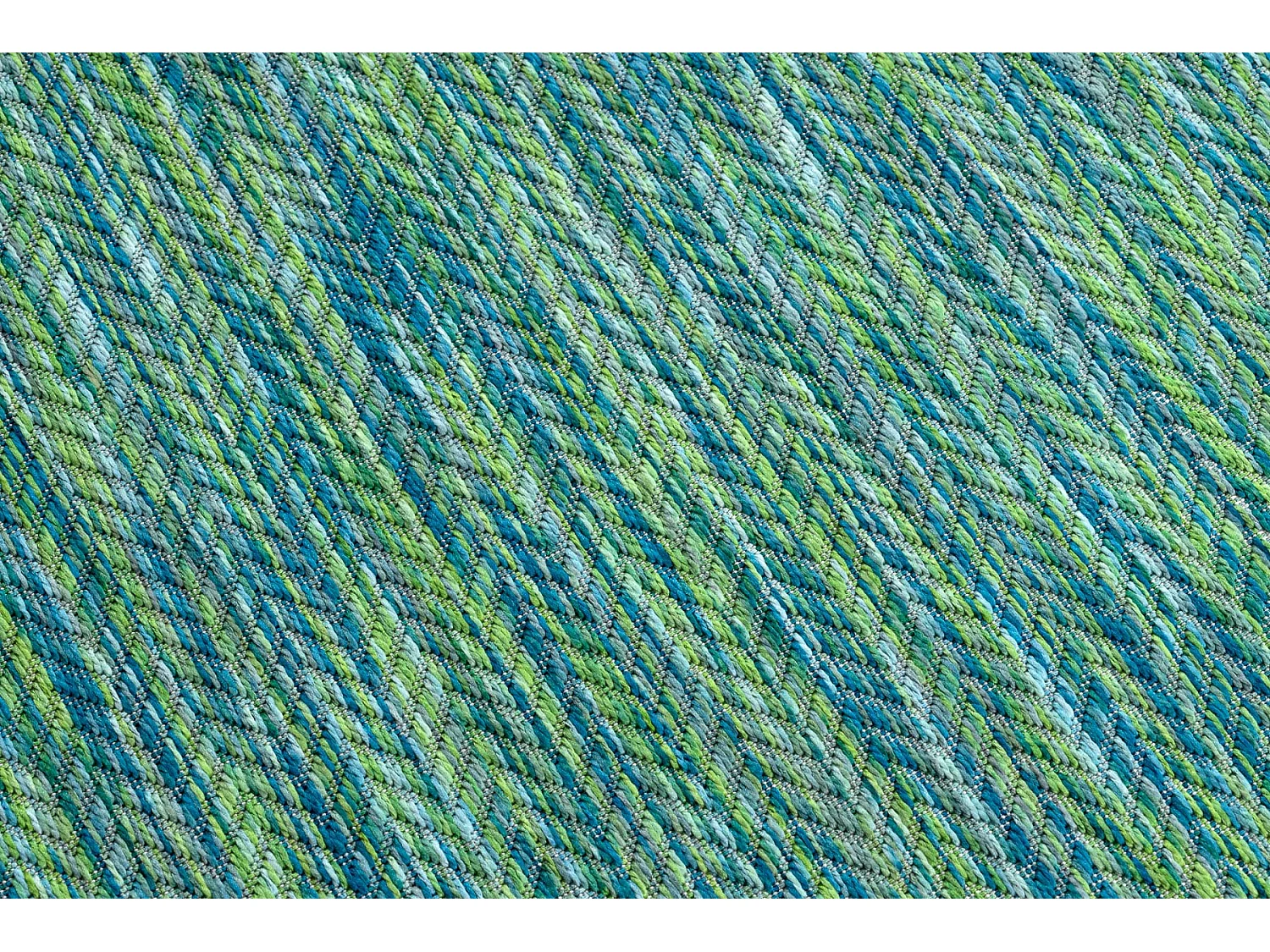 Moderno FISY tapis SIZAL 20776 Zigzag, mélange bleu 160x220 cm