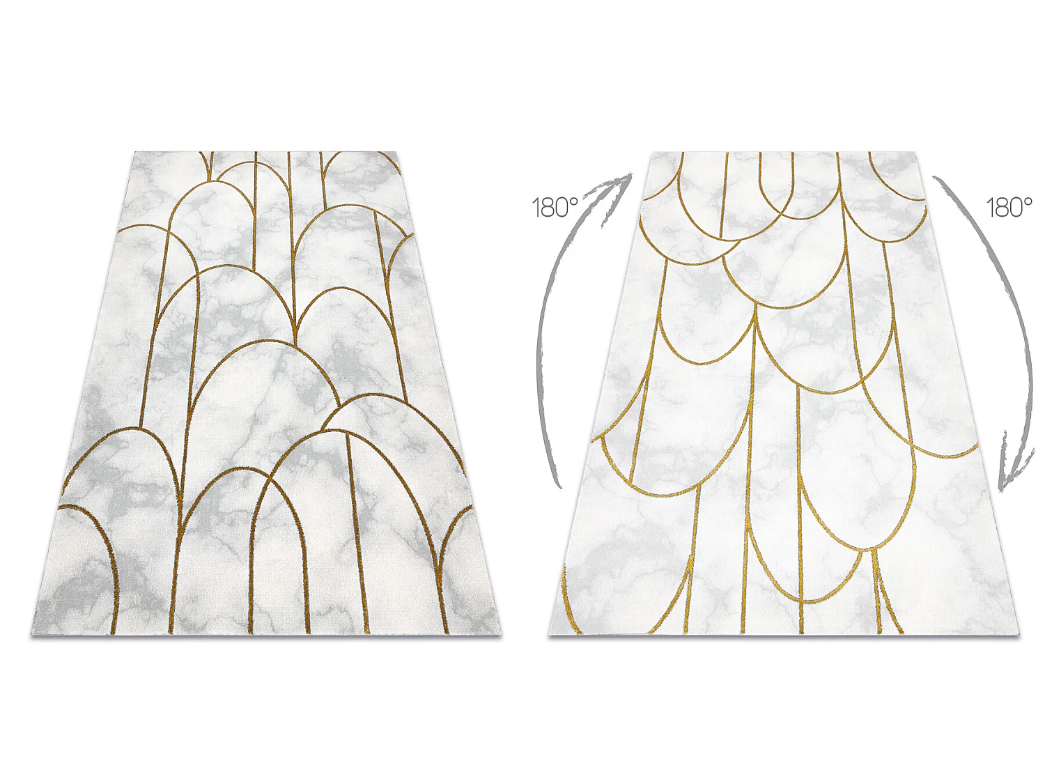 Tapijt EMERALD exclusief 1016 glamour, stijlvol art deco, marmer room  180x270 cm