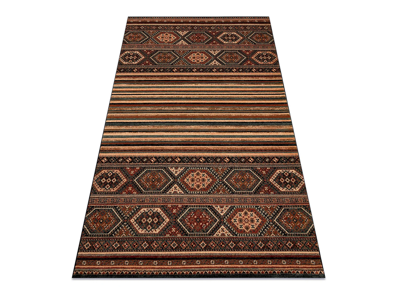 Wollen tapijt KASHQAI 4356 500 etnisch terracotta 240x300 cm