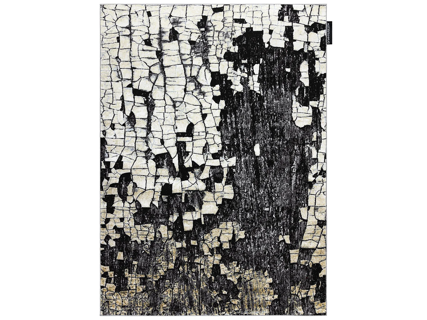 Tapijt DE LUXE modern 2079 Straatstenen, bakstenen - Structureel goud  180x270 cm