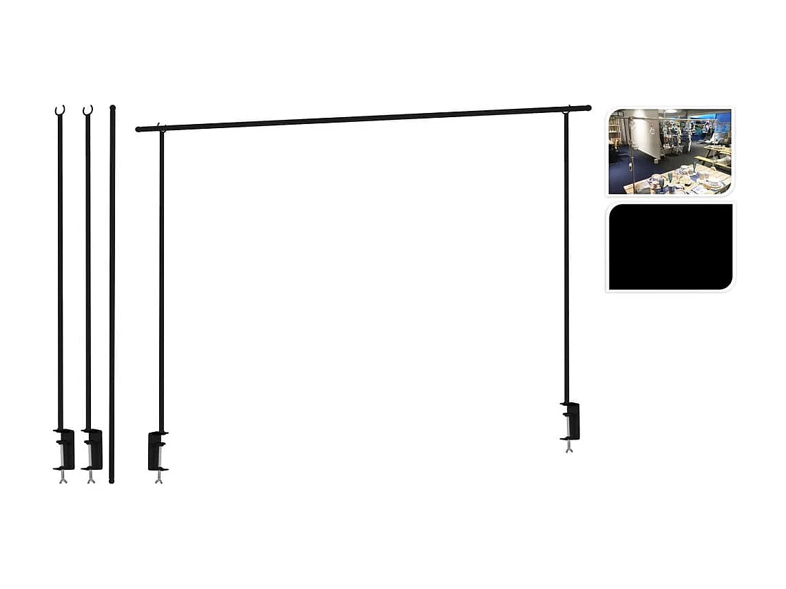 Cabeceira de cama 2 pcs tecido 100x5x78/88 cm azul PT173271