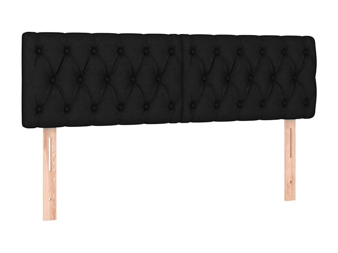 Hoofdborden 2 st 72x7x78/88 cm stof zwart NL456945