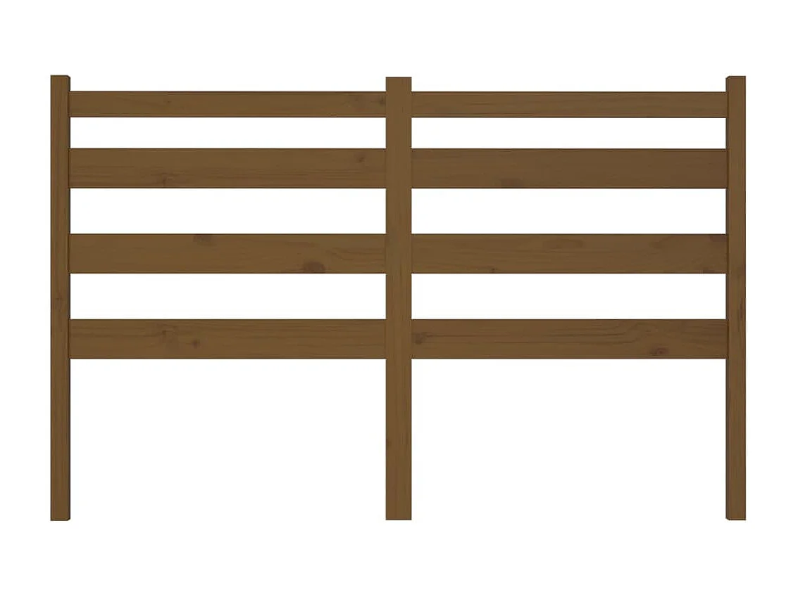 Cabecero de cama madera maciza de pino marrón miel 206x4x100 cm ES52522