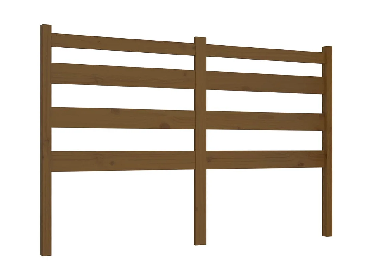 Tête de lit Marron miel 206x4x100 cm Bois massif de pin POI42552 BonneVie Meuble