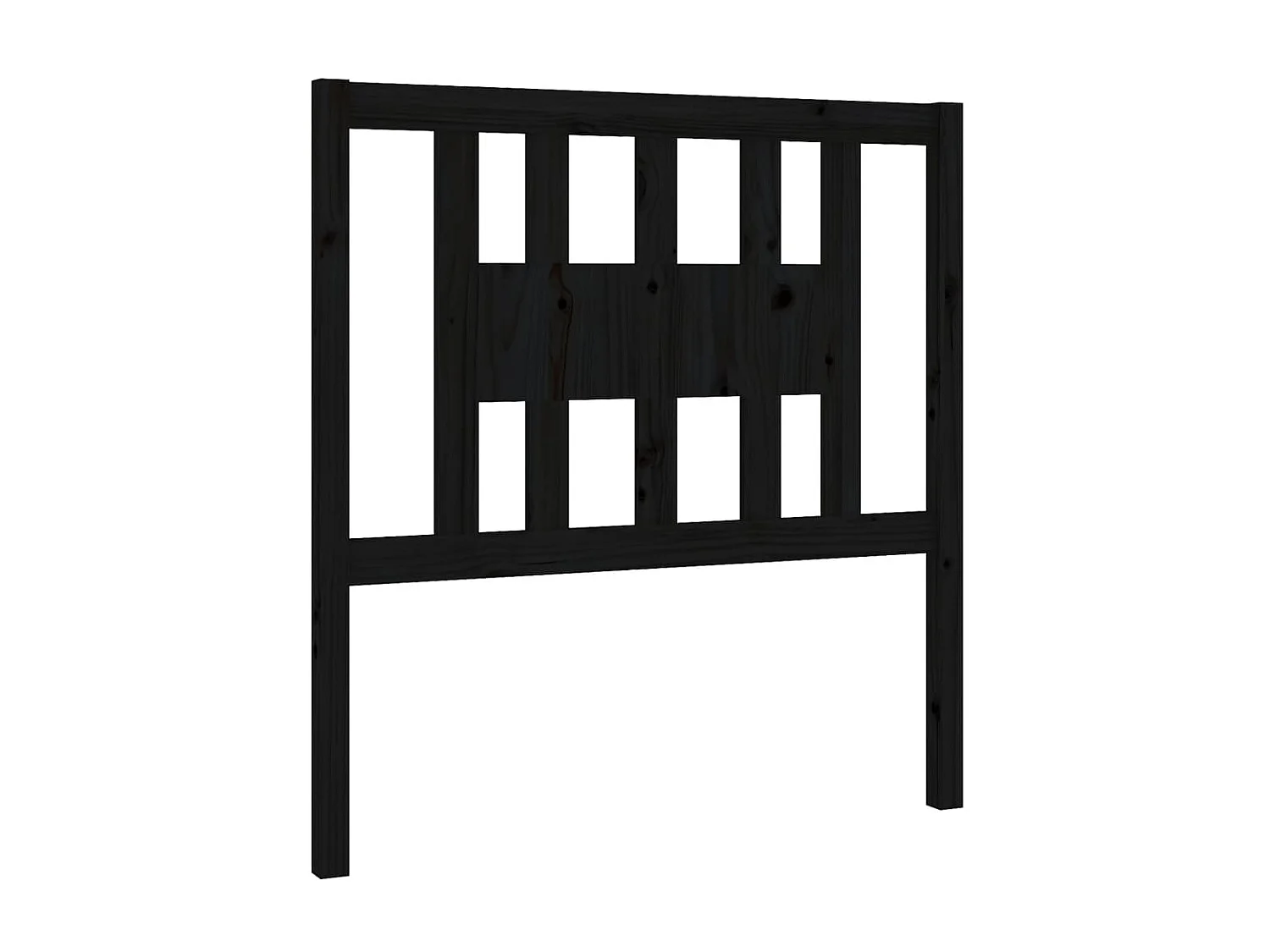Tête de lit Noir 96x4x100 cm Bois massif de pin POI66992 BonneVie Meuble