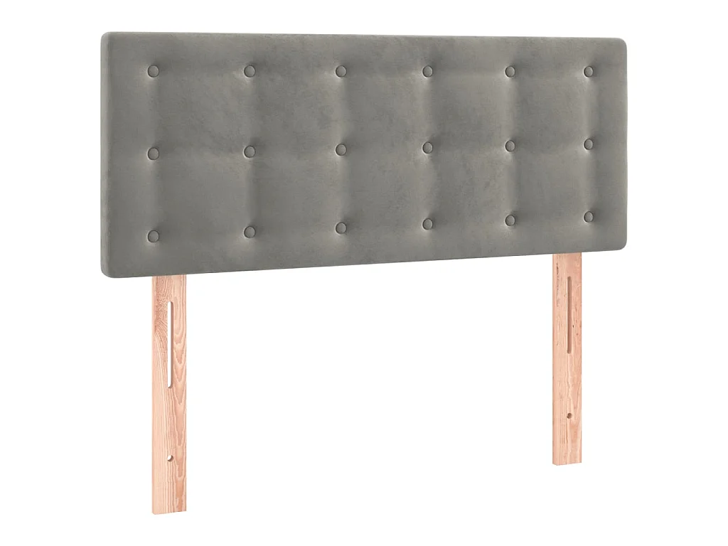 Tête de lit à LED Gris clair 80x5x78/88 cm Velours POI32733 BonneVie Meuble