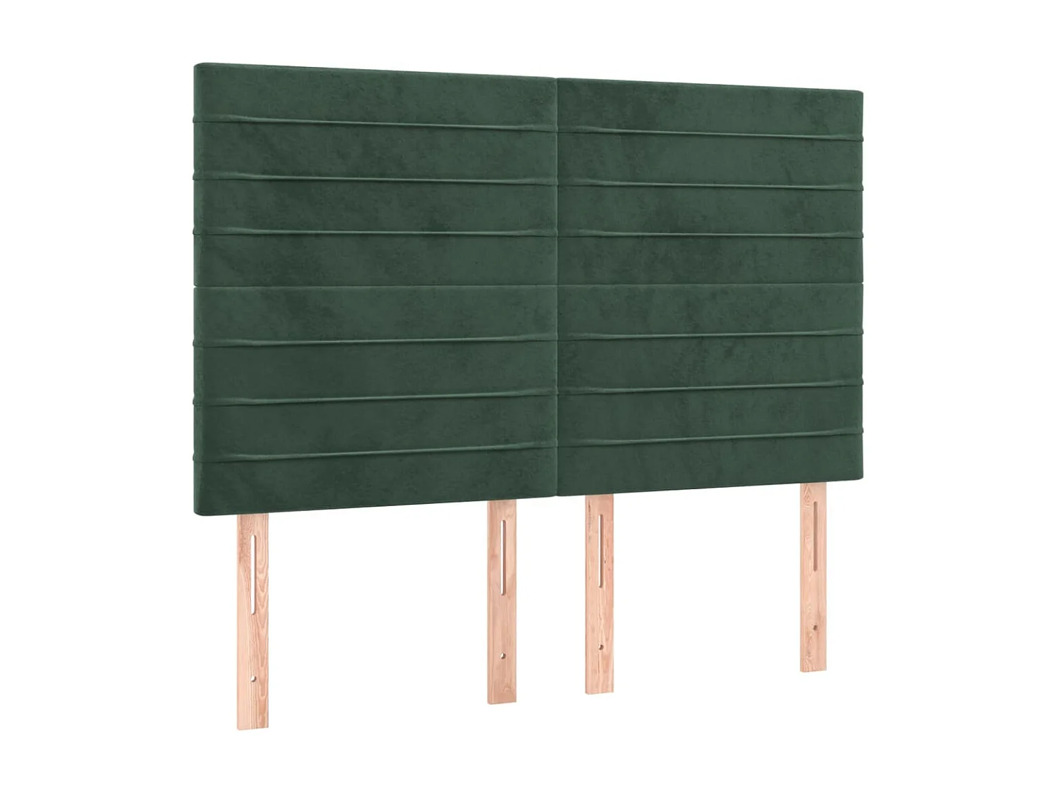 Cabeceros 4 unidades terciopelo verde oscuro 72x5x78/88 cm ES15904