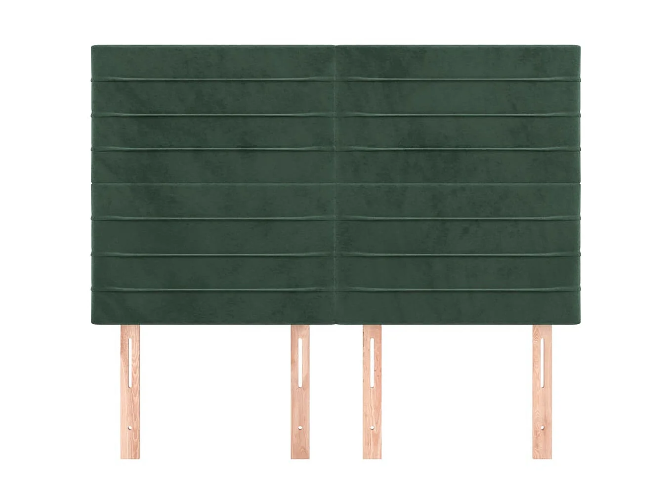 Cabeceros 4 unidades terciopelo verde oscuro 72x5x78/88 cm ES15904
