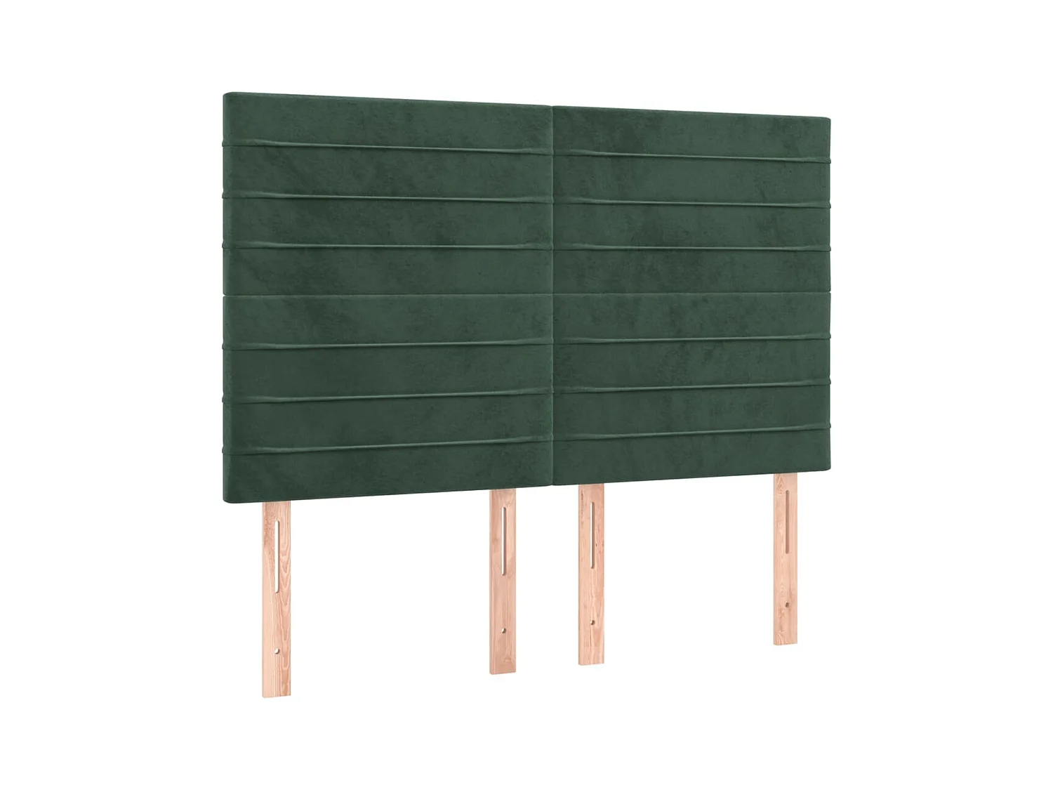 Têtes de lit 4 pcs Vert foncé 72x5x78/88 cm Velours POI59086 BonneVie Meuble