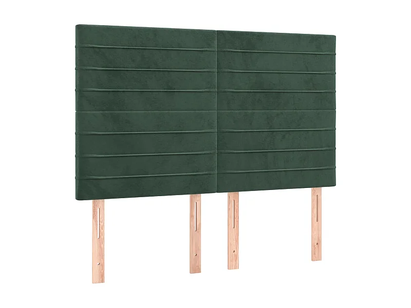 Cabeceira de cama 4 pcs veludo 72x5x78/88 cm verde-escuro PT964313