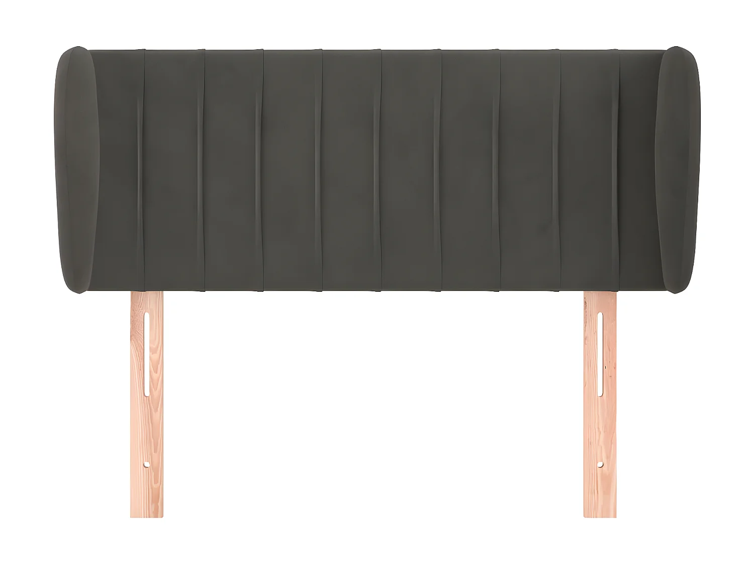 Kopfteil,Bettkopfteil mit Ohren Dunkelgrau 103x23x78/88 cm Samt -gkd641748