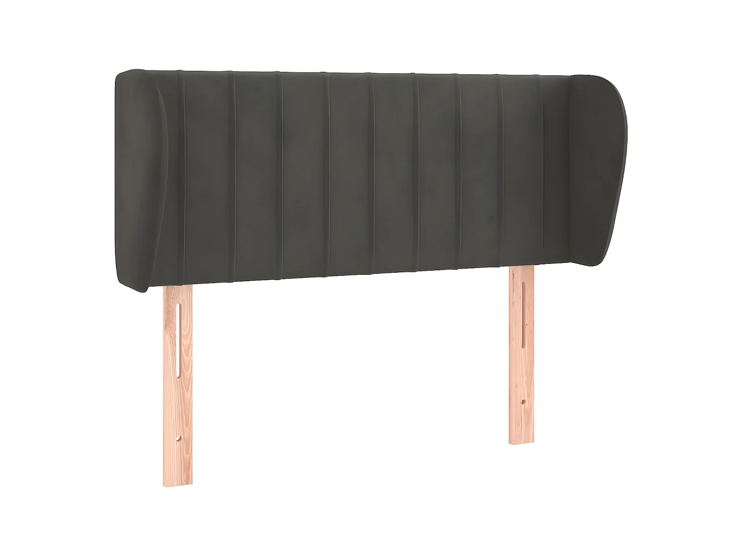 Tête de lit avec oreilles Gris foncé 103x23x78/88 cm Velours POI37368 BonneVie Meuble