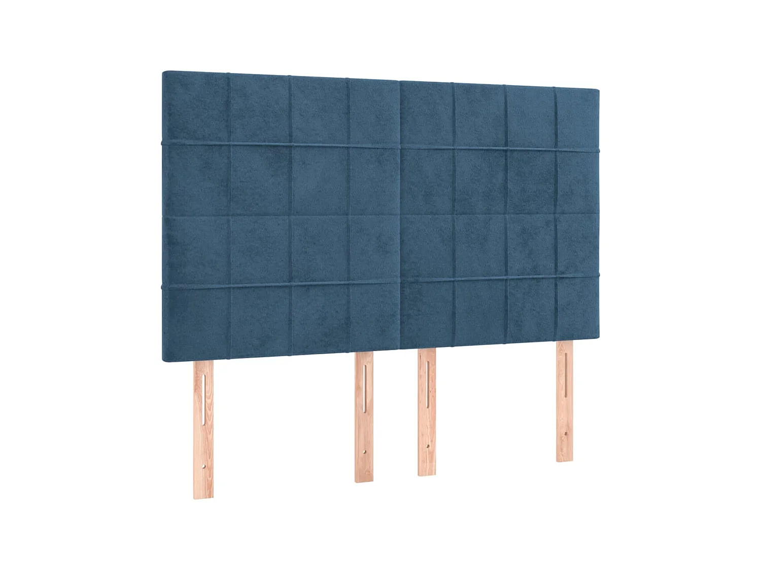 Têtes de lit 4 pcs Bleu foncé 72x5x78/88 cm Velours POI43657 BonneVie Meuble