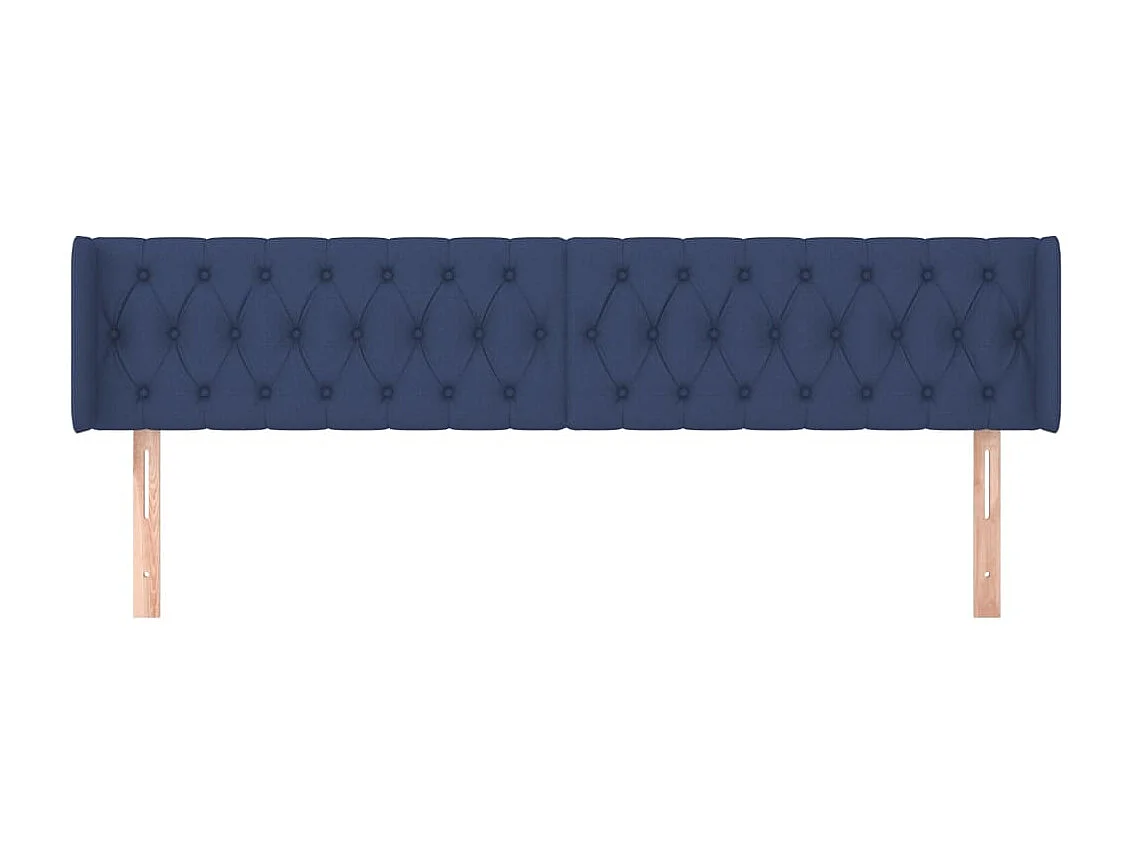 Cabecero de tela azul 183x16x78/88 cm ES90221