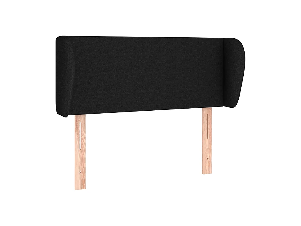Testiera | Testata del letto ad Orecchio Nera 103x23x78/88 cm in Tessuto