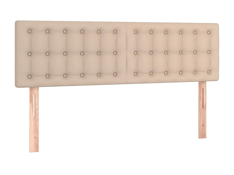 Cabeceros 2 unidades cuero sintético capuchino 72x5x78/88 cm ES32464