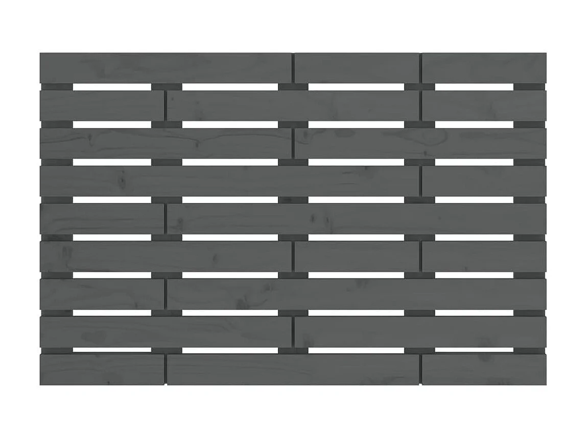 Tête de lit murale Gris 106x3x63 cm Bois massif de pin POI50057 BonneVie Meuble