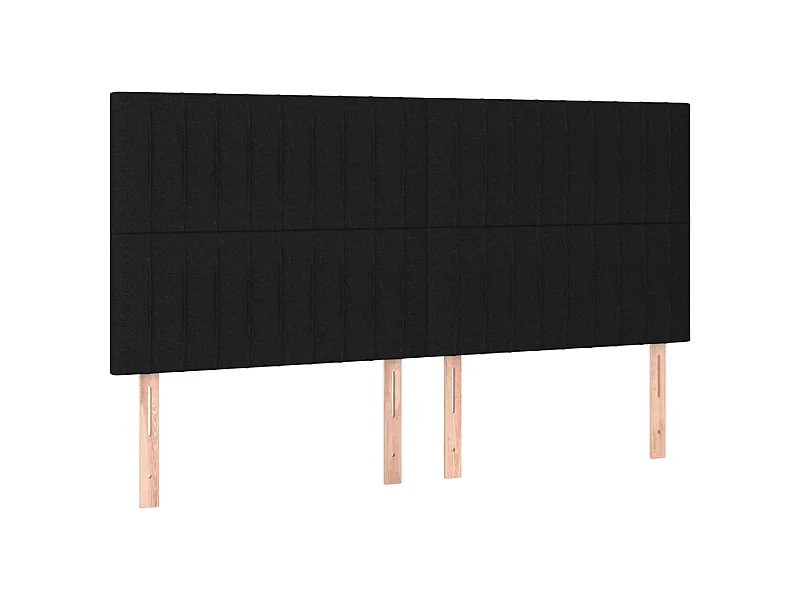 4 Pz Testiere Nero 100x5x78/88 cm in Tessuto CFW735864