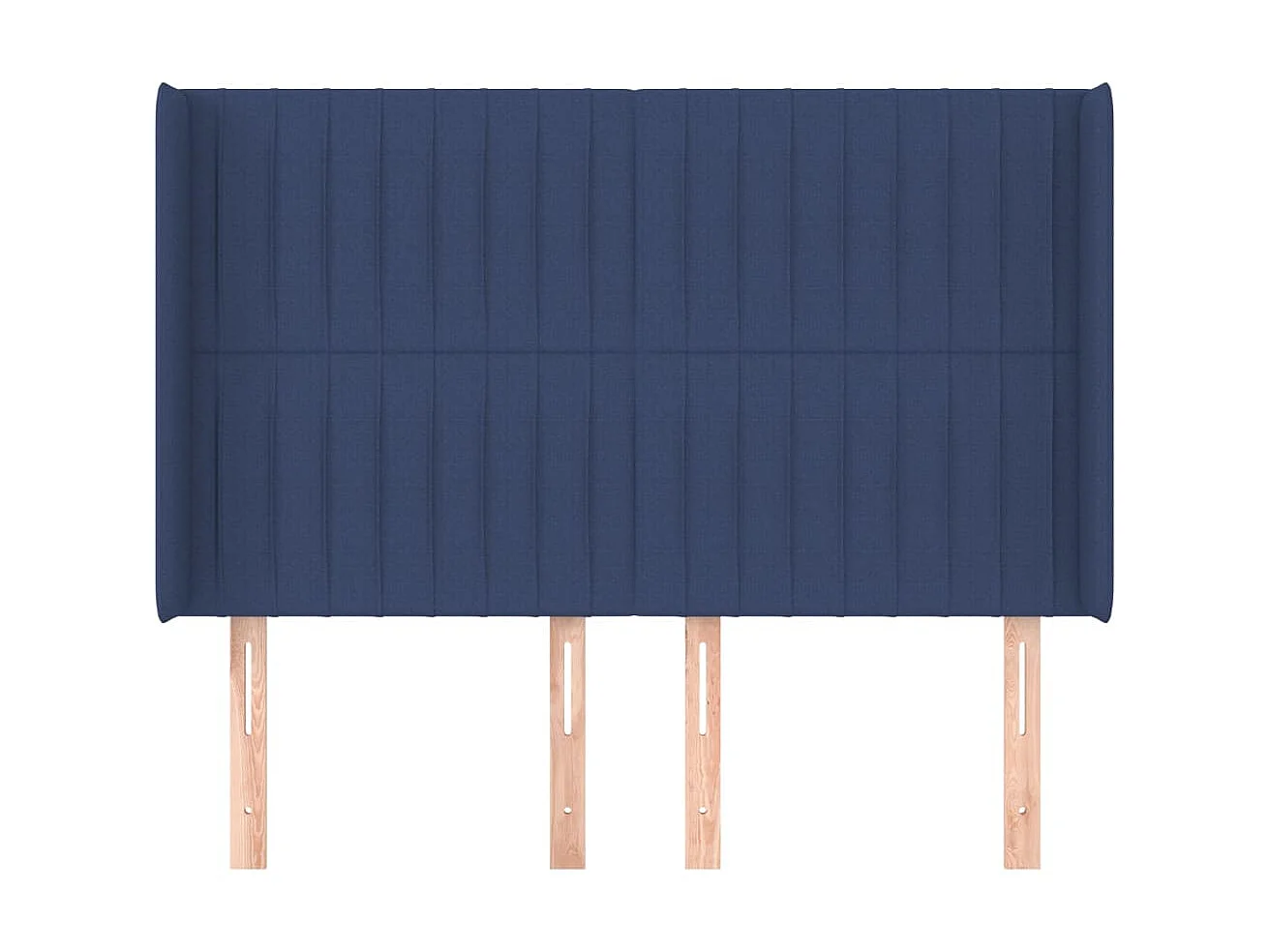 Tête de lit avec oreilles Bleu 147x16x118/128 cm Tissu POI25521 BonneVie Meuble