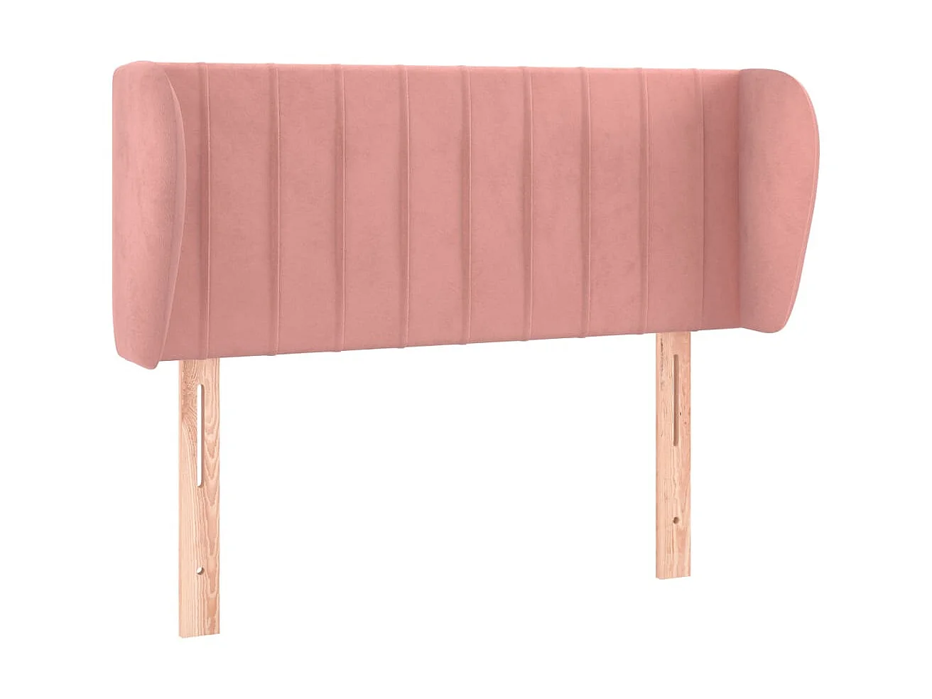 Cabeceira de cama c/ abas veludo 93x23x78/88 cm rosa PT109353