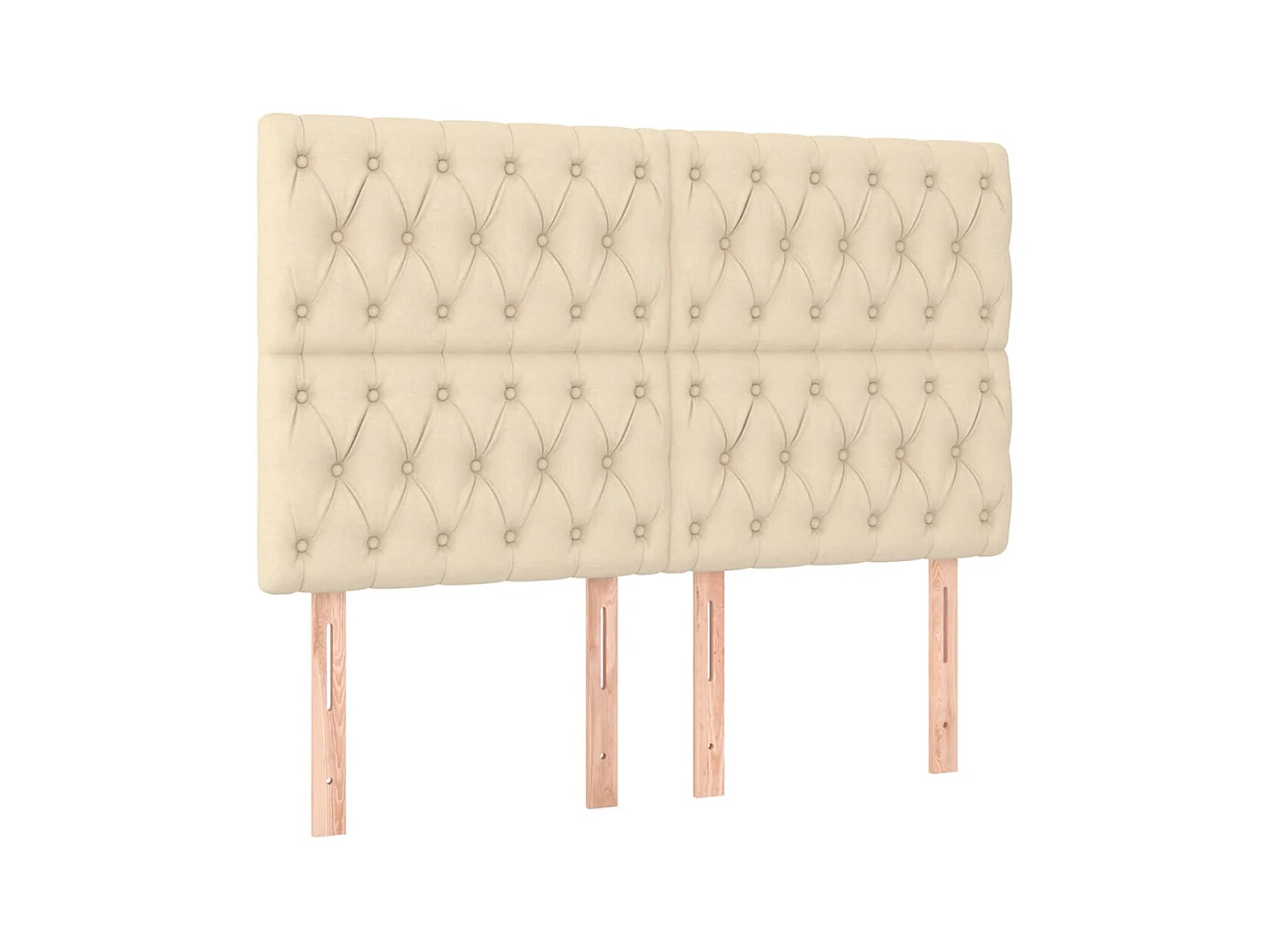 Têtes de lit 4 pcs Crème 72x7x78/88 cm Tissu POI76746 BonneVie Meuble