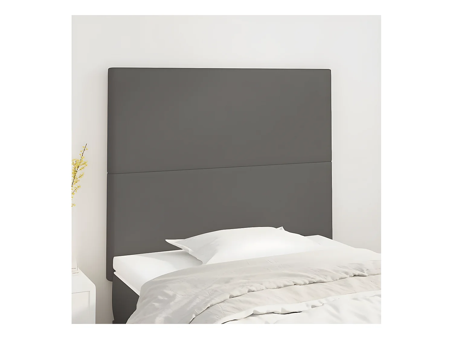 2er-set-Kopfteil,Bettkopfteile Grau 100x5x78/88 cm Kunstleder -gkd141667