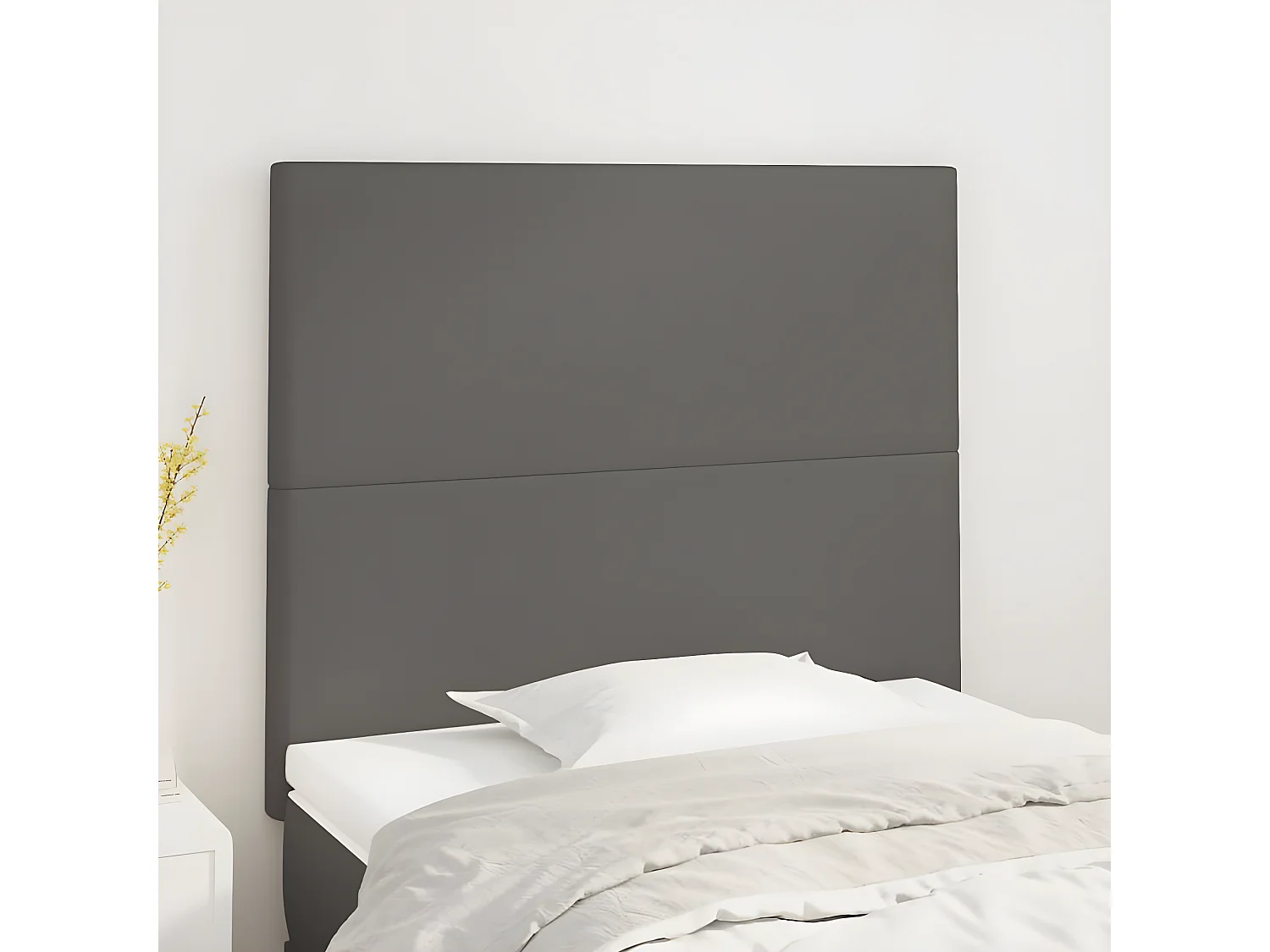 Têtes de lit 2 pcs Gris 100x5x78/88 cm Similicuir POI83830 BonneVie Meuble