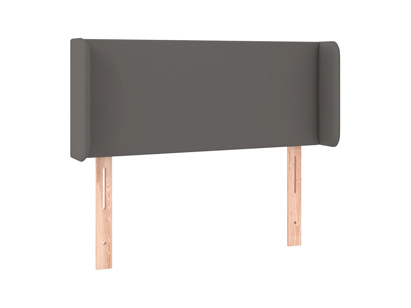 Tête de lit avec oreilles Gris 93x16x78/88 cm Similicuir POI93138 BonneVie Meuble