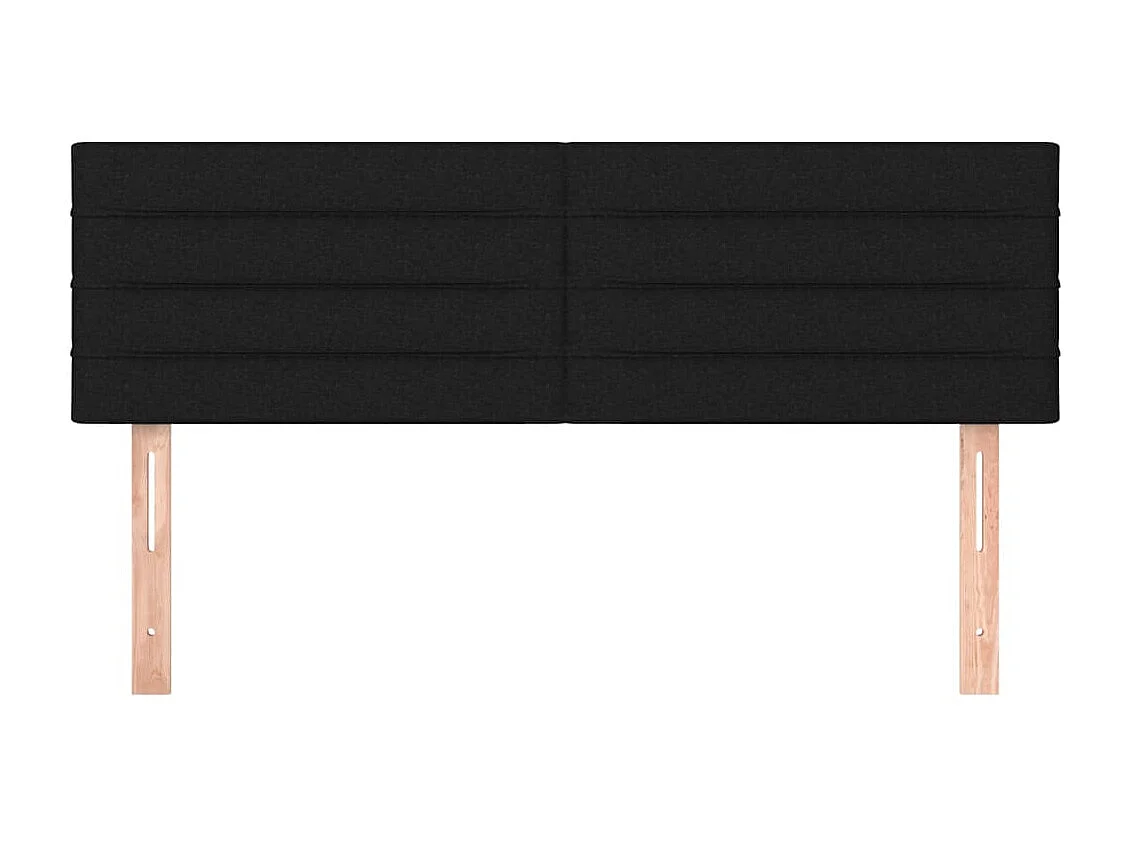 Têtes de lit 2 pcs Noir 72x5x78/88 cm Tissu POI32366 BonneVie Meuble