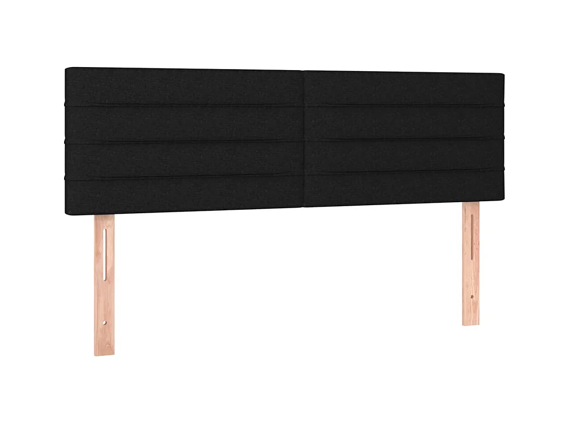 Têtes de lit 2 pcs Noir 72x5x78/88 cm Tissu POI32366 BonneVie Meuble