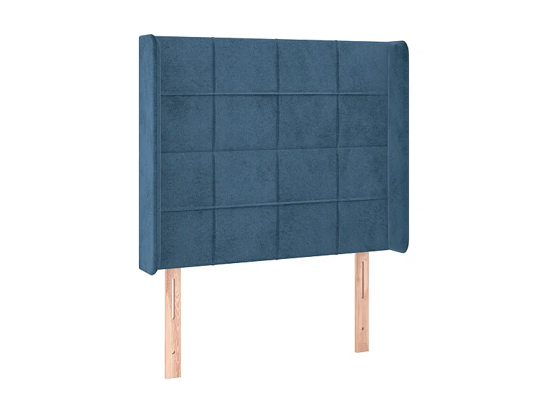 Kopfteil,Bettkopfteil mit Ohren Dunkelblau 83x16x118/128 cm Samt -gkd757867