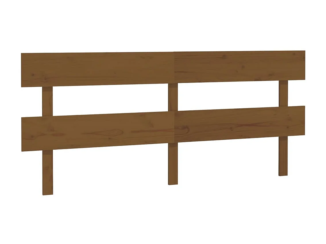 Cabeceira de cama 204x3x81 cm pinho maciço castanho mel PT505911