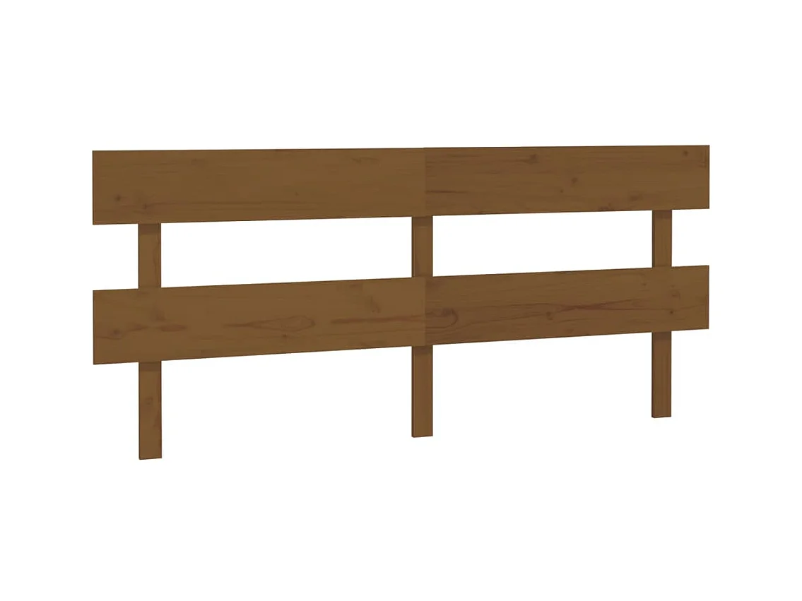 Tête de lit Marron miel 204x3x81 cm Bois massif de pin POI82937 BonneVie Meuble