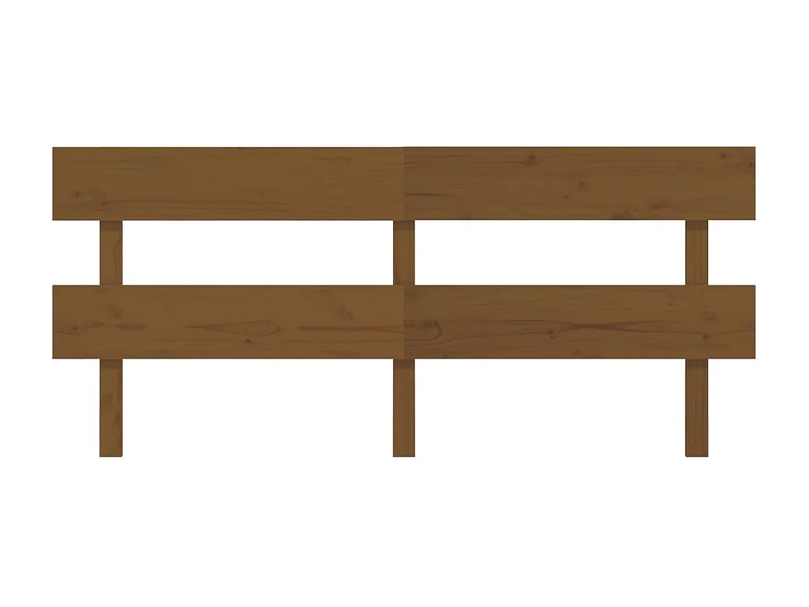 Tête de lit Marron miel 204x3x81 cm Bois massif de pin POI82937 BonneVie Meuble