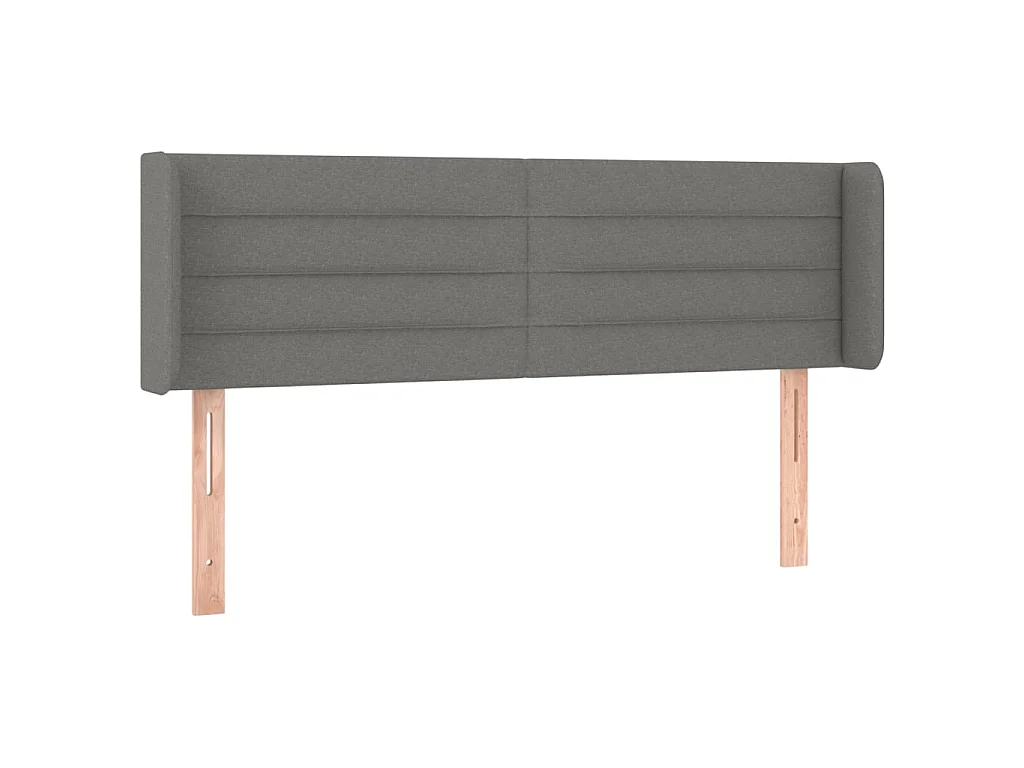 Tête de lit à LED Gris foncé 147x16x78/88 cm Tissu POI65112 BonneVie Meuble