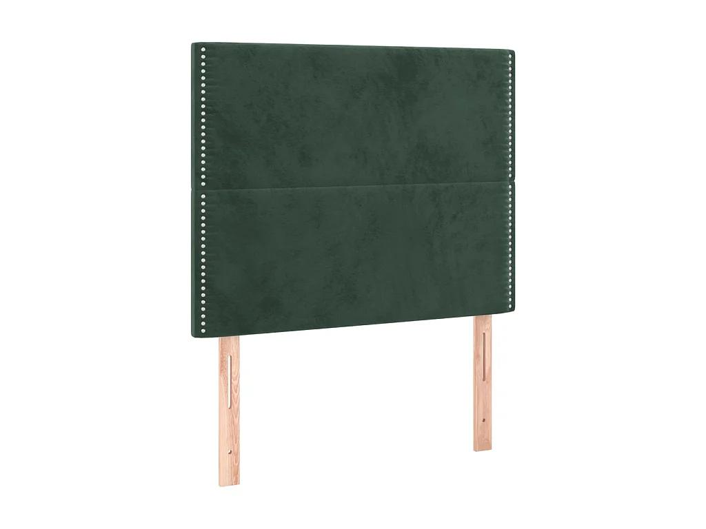 Têtes de lit 2 pcs Vert foncé 100x5x78/88 cm Velours POI22183 BonneVie Meuble