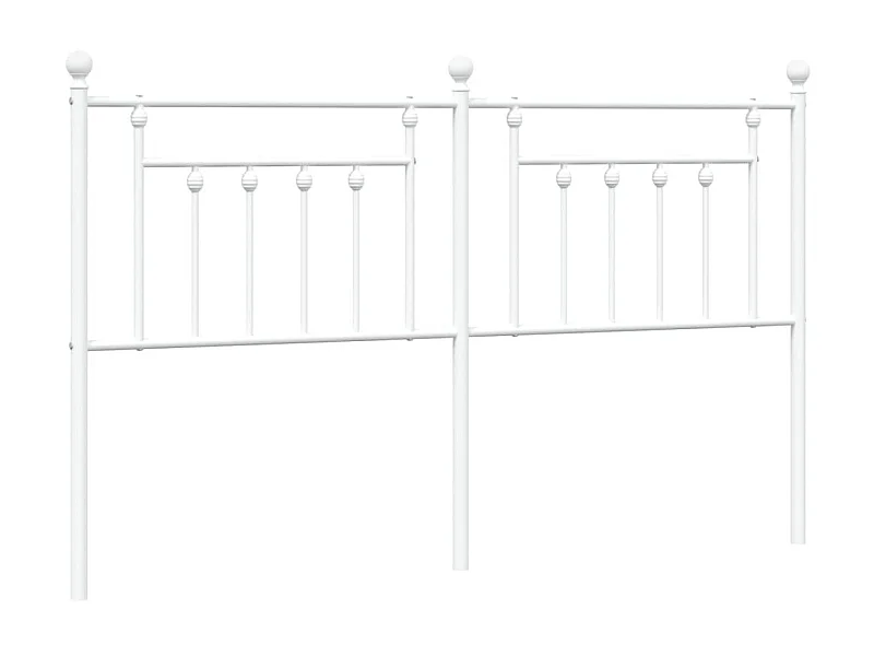 Cabeceira de cama 180 cm metal branco PT180525