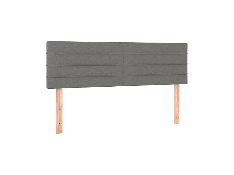 2er-set-Kopfteil,Bettkopfteile Dunkelgrau 72x5x78/88 cm Stoff -gkd939349