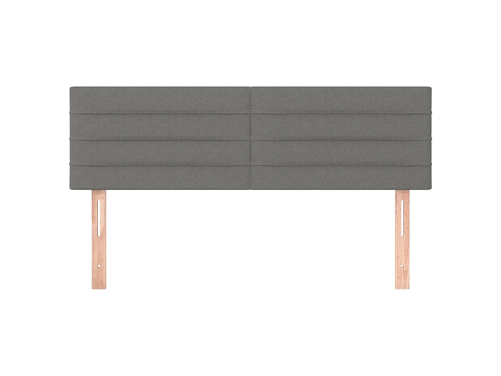 2er-set-Kopfteil,Bettkopfteile Dunkelgrau 72x5x78/88 cm Stoff -gkd939349