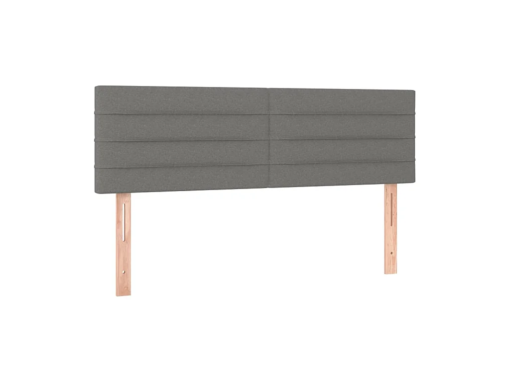 Têtes de lit 2 pcs Gris foncé 72x5x78/88 cm Tissu POI19335 BonneVie Meuble