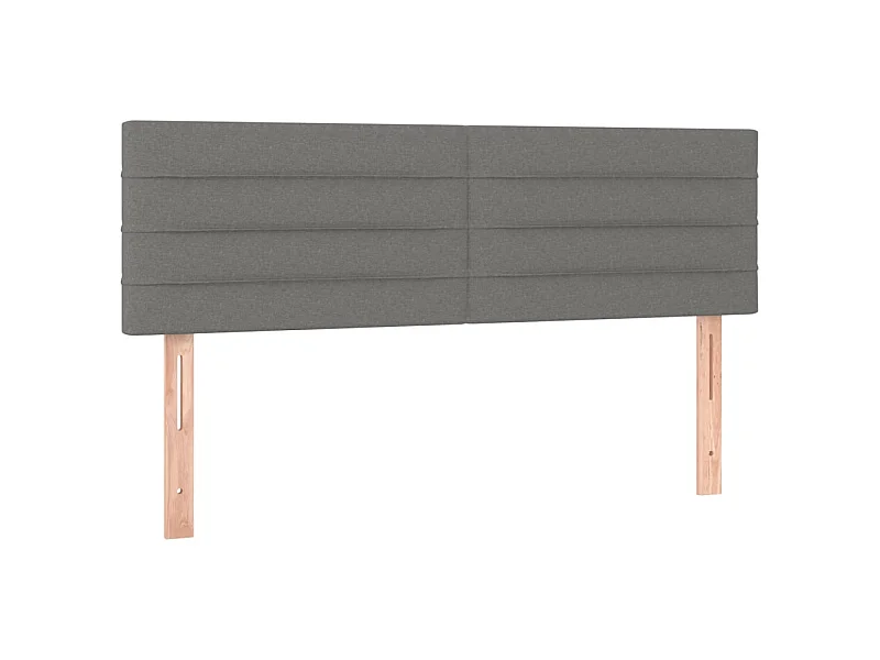 2er-set-Kopfteil,Bettkopfteile Dunkelgrau 72x5x78/88 cm Stoff -gkd939349